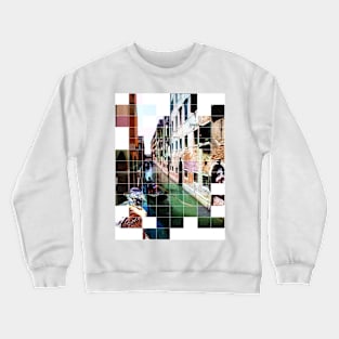 Blocked away in Venice Print Crewneck Sweatshirt